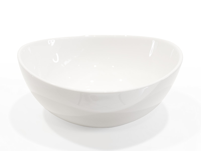 Porzellan-Schüssel rund weiß