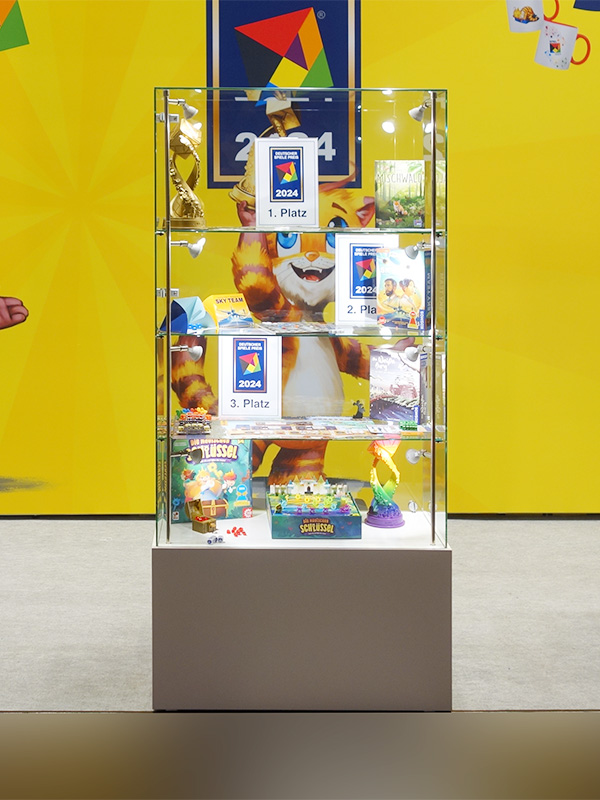 Standvitrine mit 3 Glasböden