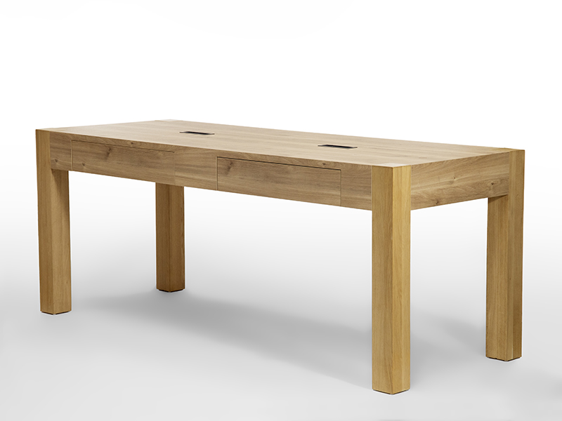 Eiche-Präsentationstisch mit 4 Schubkästen