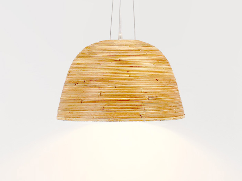 Schirmlampe Holz natural